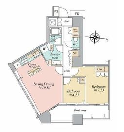 勝どきザ・タワー 20階 間取り図