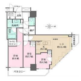 パークハウス清澄白河タワー 17階 間取り図