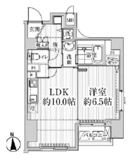 HF東中野レジデンス 201 間取り図