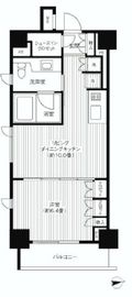 MFPRコート麻布十番 504 間取り図