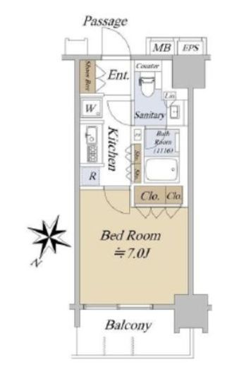 アクシルコート日本橋本町 5階 間取り図