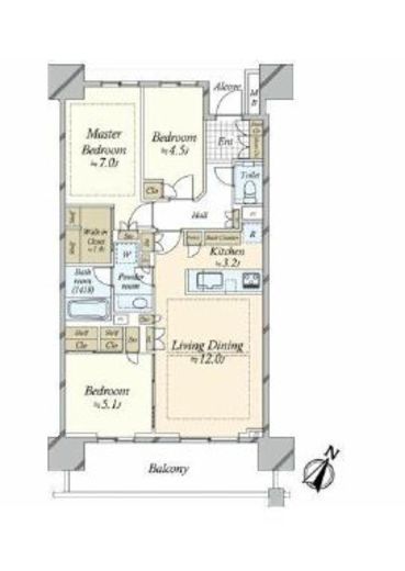 パークホームズ豊洲ザ・レジデンス 18階 間取り図