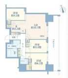 ブランズタワー芝浦 3階 間取り図