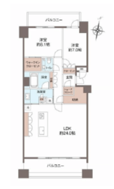 グレンパーク駒場 7階 間取り図
