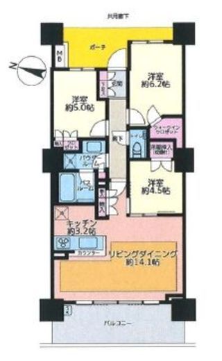 パークスクエア相模大野タワー＆レジデンス 32階 間取り図