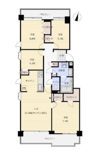 ヴェレーナシティ横浜根岸ザ・フロント 7階 間取り図