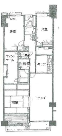 ビューヒルズバームハイツ新横浜弐番館 1階 間取り図