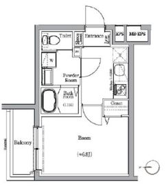 スカイコートソレア新丸子 4階 間取り図