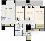 ブランズ千代田富士見 3階 間取り図