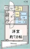 ドゥーエ西大島Ⅲ 1404 間取り図