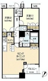 ブリリアマーレ有明 18階 間取り図