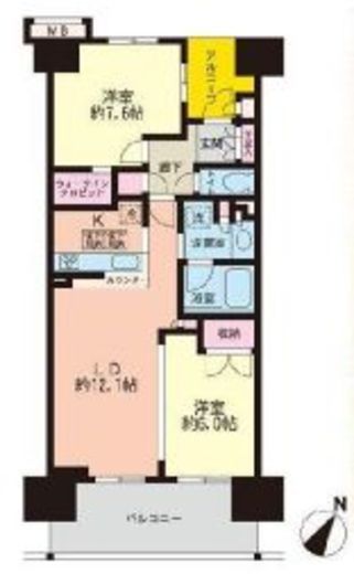 東京フロントコート 9階 間取り図