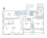 番町パークハウス 4階 間取り図