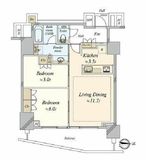 プラウド恵比寿ヒルサイドガーデン 6階 間取り図