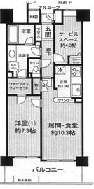 オーベルグランディオ ベイフロント 10階 間取り図