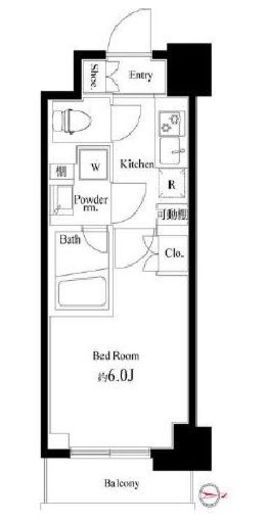ハーモニーレジデンス武蔵小杉#002 6階 間取り図
