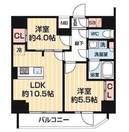 ARCOBALENO MINAMISENJU (アルコバレーノ南千住) 7階 間取り図