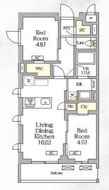 グランパーク千駄ヶ谷レジデンス 301 間取り図