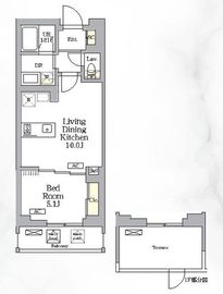 グランパーク千駄ヶ谷レジデンス 101 間取り図