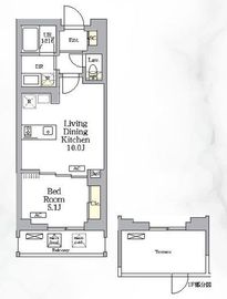 グランパーク千駄ヶ谷レジデンス 202 間取り図