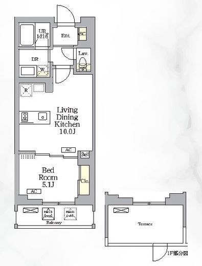 グランパーク千駄ヶ谷レジデンス 402 間取り図