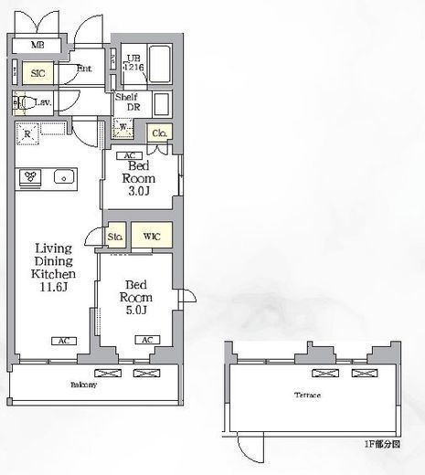グランパーク千駄ヶ谷レジデンス 403 間取り図