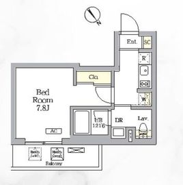 グランパーク千駄ヶ谷レジデンス 205 間取り図