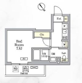 グランパーク千駄ヶ谷レジデンス 305 間取り図