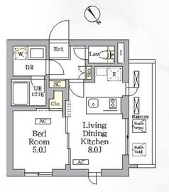 グランパーク千駄ヶ谷レジデンス 306 間取り図