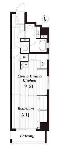デュオスカーラ新宿Ⅱ 9階 間取り図
