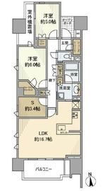 プラウド神楽坂 3階 間取り図