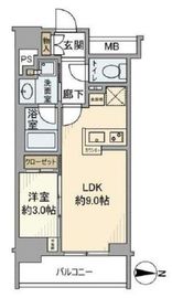 グローリオコンフォート東京菊川 9階 間取り図