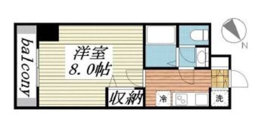 メゾン・ド・ヴィレ日本橋浜町 6階 間取り図