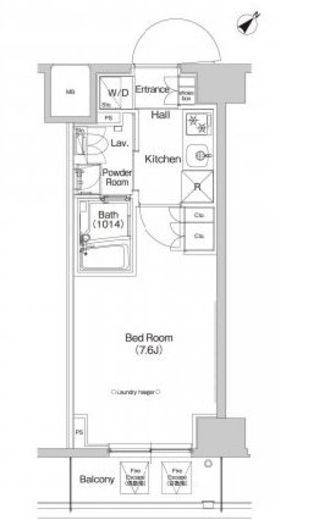 プラウドフラット登戸 1102 間取り図