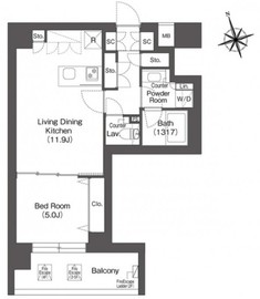 ルーウェ東大泉 206 間取り図