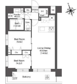 ルーウェ東大泉 204 間取り図