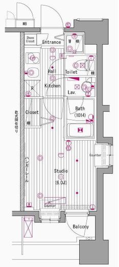 グランド・ガーラ横濱元町 9階 間取り図