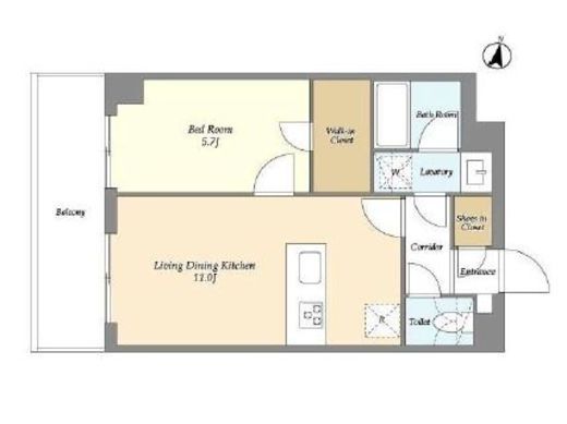 メゾンドオンディーヌ 218 間取り図