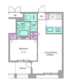 レジディア横濱馬車道 603 間取り図