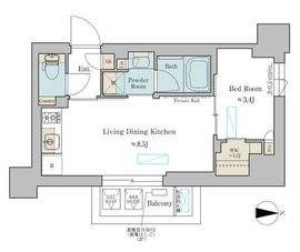 ブリリアイスト武蔵小杉 402 間取り図