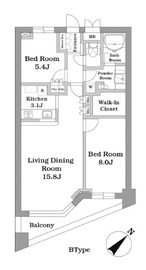 パシフィックレジデンス目黒本町 402 間取り図