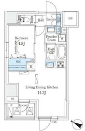Urban Breeze 恵比寿 1101 間取り図