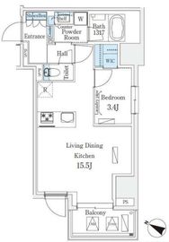 Urban Breeze 恵比寿 203 間取り図
