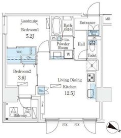 Urban Breeze 恵比寿 804 間取り図