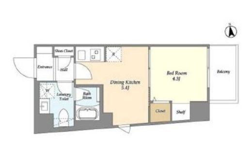 グランカーサ上野松が谷 802 間取り図