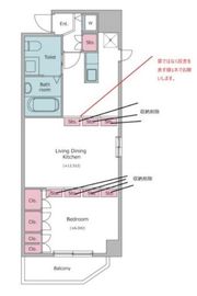 レジディア上野御徒町 1409 間取り図