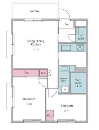 レジディア世田谷若林 215 間取り図