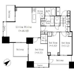 グランドターミナルタワー本八幡 29階 間取り図