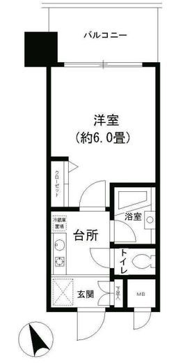 ヴィラコート横浜 405 間取り図