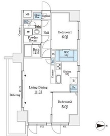 パークキューブ小岩 502 間取り図